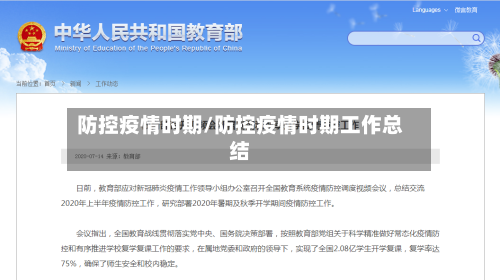 防控疫情时期/防控疫情时期工作总结-第2张图片