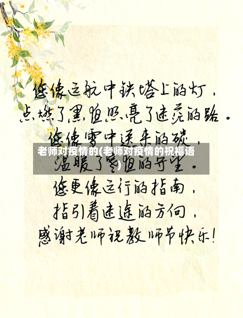 老师对疫情的(老师对疫情的祝福语)-第2张图片