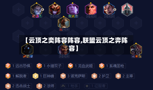 【云顶之奕阵容阵容,联盟云顶之弈阵容】