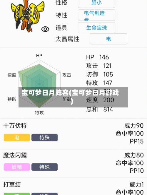 宝可梦日月阵容(宝可梦日月游戏)-第3张图片