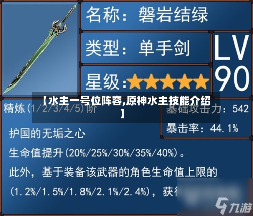 【水主一号位阵容,原神水主技能介绍】-第3张图片