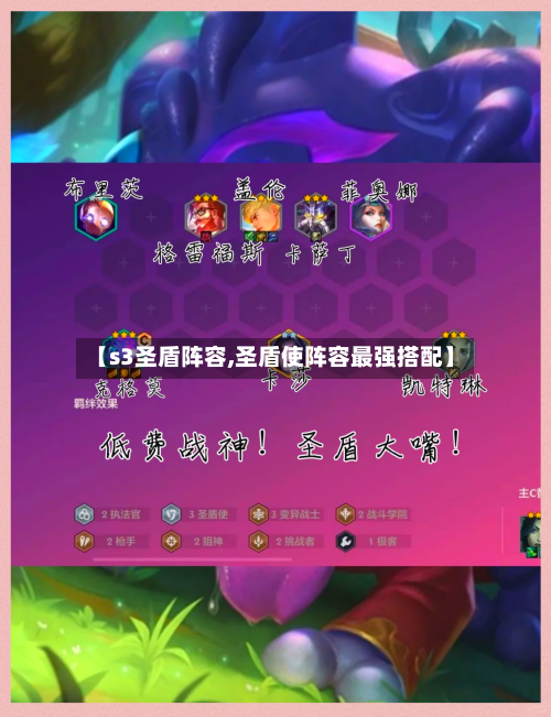 【s3圣盾阵容,圣盾使阵容最强搭配】