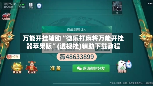 万能开挂辅助“微乐打麻将万能开挂器苹果版”(透视挂)辅助下载教程-第3张图片