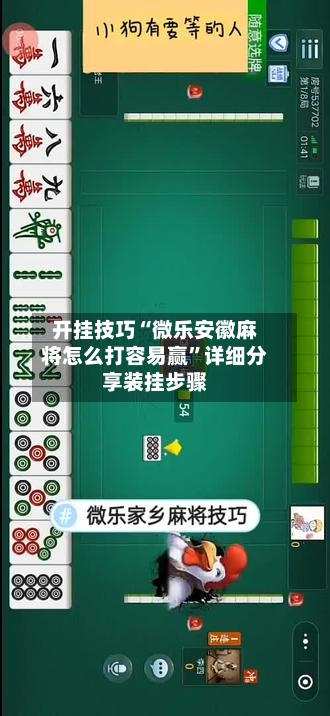 开挂技巧“微乐安徽麻将怎么打容易赢”详细分享装挂步骤
