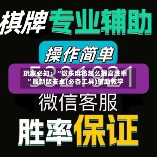 玩家必知：“微乐麻将怎么提高胜率”最新版安卓(必备工具)辅助教学-第3张图片