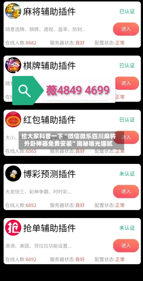给大家科普一下“微信微乐四川麻将外卦神器免费安装”揭秘曝光猫腻-第1张图片