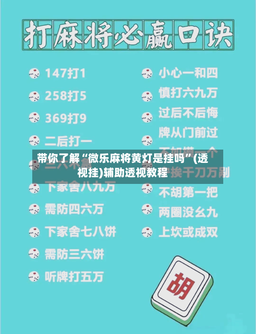 带你了解“微乐麻将黄灯是挂吗”(透视挂)辅助透视教程-第2张图片