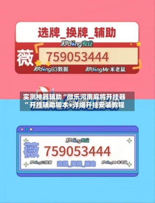 实测神器辅助“微乐河南麻将开挂器”开挂辅助脚本+详细开挂安装教程-第2张图片
