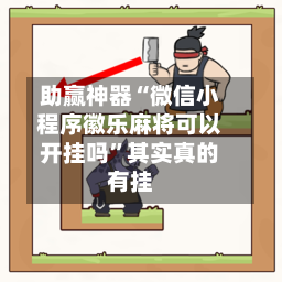 助赢神器“微信小程序徽乐麻将可以开挂吗”其实真的有挂-第2张图片