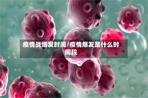 疫情战爆发时间/疫情爆发是什么时间段-第2张图片