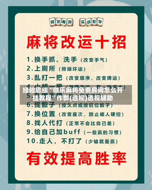 经验总结“微乐麻将免费房间怎么开挂教程”作弊(透视)透视辅助-第3张图片