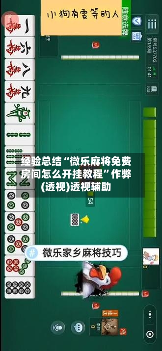 经验总结“微乐麻将免费房间怎么开挂教程	”作弊(透视)透视辅助-第2张图片