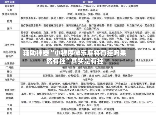 辅助神器“小程序微乐麻将有挂吗果然有挂”其实是有挂