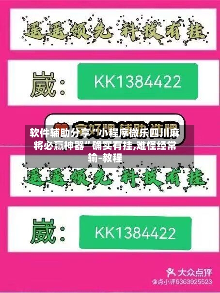 软件辅助分享“小程序微乐四川麻将必赢神器”确实有挂,难怪经常输-教程-第2张图片
