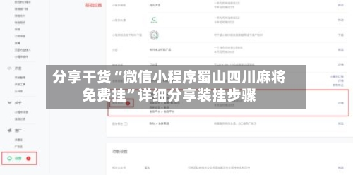分享干货“微信小程序蜀山四川麻将免费挂”详细分享装挂步骤-第3张图片