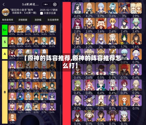 【原神的阵容推荐,原神的阵容推荐怎么打】-第2张图片