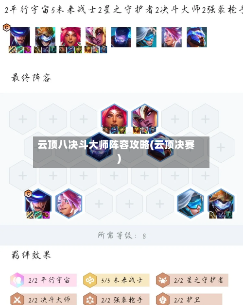 云顶八决斗大师阵容攻略(云顶决赛)-第2张图片