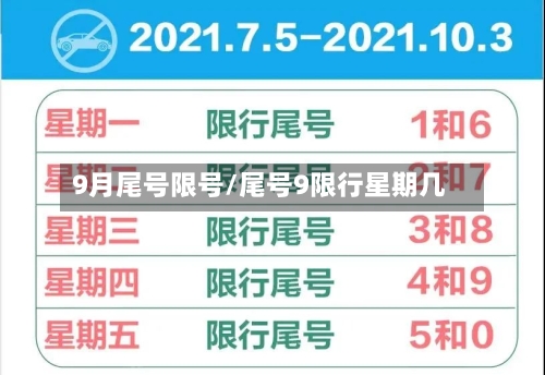 9月尾号限号/尾号9限行星期几-第3张图片
